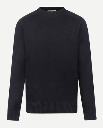 Cotton Crew Neck Sweater | Navy