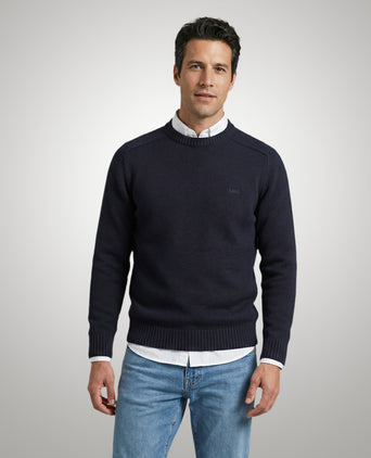 Trui Katoen Ronde Hals | Navy
