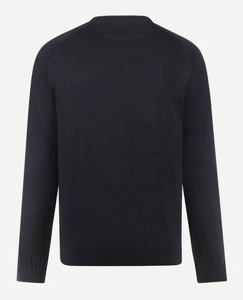 Cotton Crew Neck Sweater | Navy