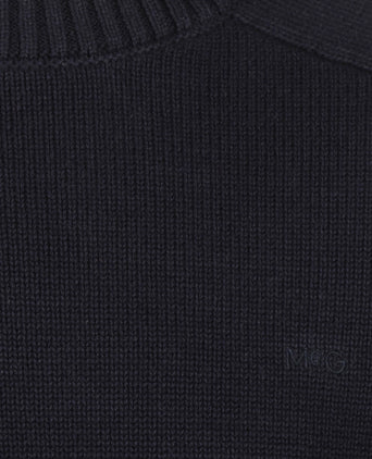 Trui Katoen Ronde Hals | Navy
