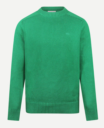 Cotton Crew Neck Sweater | Green