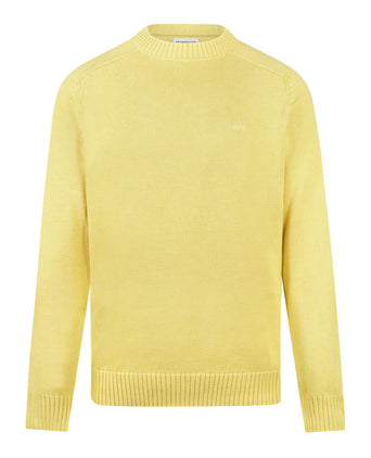 Trui Katoen Ronde Hals | Light Yellow