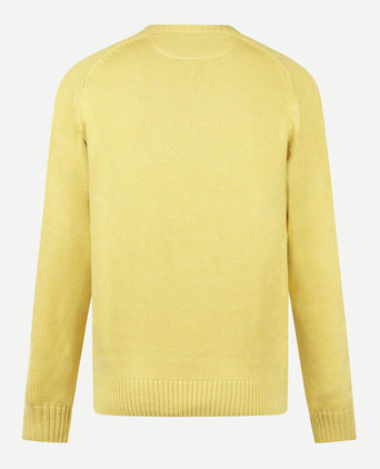 Cotton Crew Neck Sweater | Light Yellow