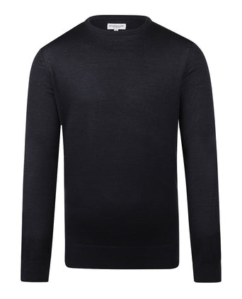 Trui Extra Fine Merino Ronde Hals | Navy