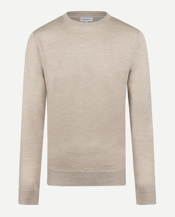 Extra Fine Merino Crew Neck Sweater | Sand