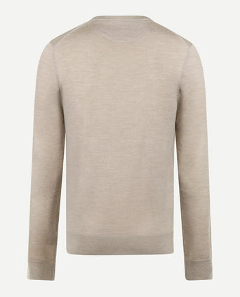 Extra Fine Merino Crew Neck Sweater | Sand