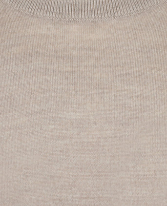 Trui Extra Fine Merino Ronde Hals | Sand