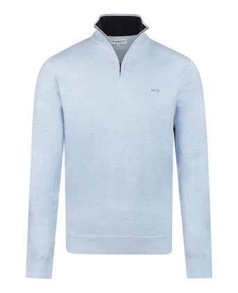 Trui Half-Zip Katoen Cashmere | Light Blue