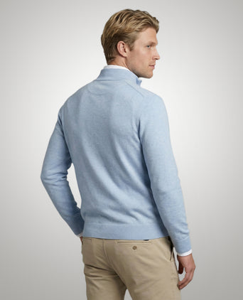 Half-Zip Sweater Cotton Cashmere | Light Blue