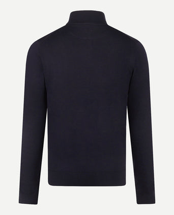 Trui Half-Zip Katoen Cashmere | Navy