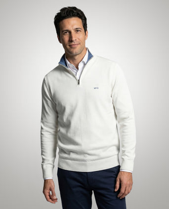 Trui Half-Zip Katoen Cashmere | Kit