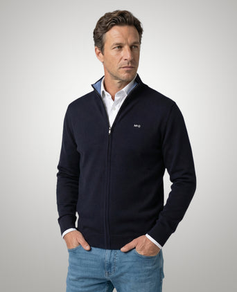 Ritsvest Katoen Cashmere | Navy