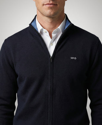 Zip cardigan Cotton Cashmere | Navy