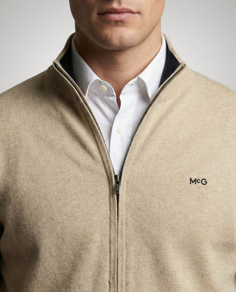 Ritsvest Katoen Cashmere | Sand