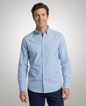 Stretch Piqué Shirt | Light Blue