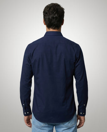Overhemd Stretch Piqué | Navy