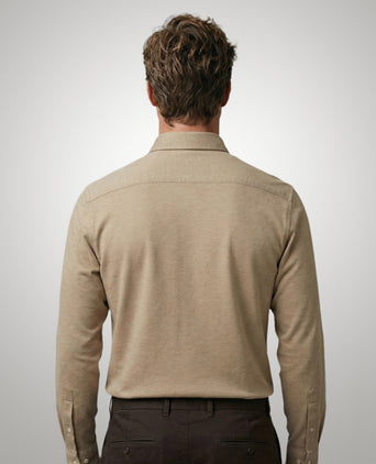 Overhemd Stretch Piqué | Sand
