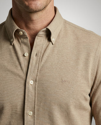 Overhemd Stretch Piqué | Sand