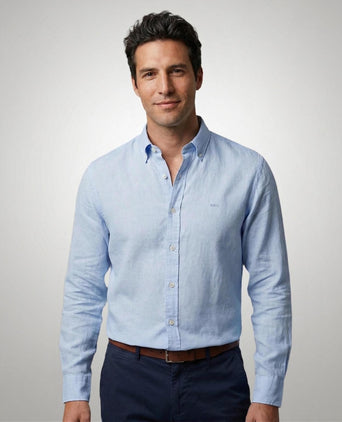 Shirt Cotton Linen | Light Blue