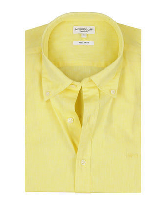 Overhemd Katoen Linnen | Light Yellow