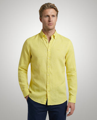 Cotton Linen Shirt | Light Yellow