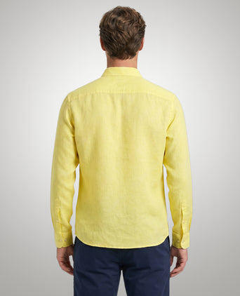 Overhemd Katoen Linnen | Light Yellow