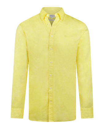 Overhemd Katoen Linnen | Light Yellow