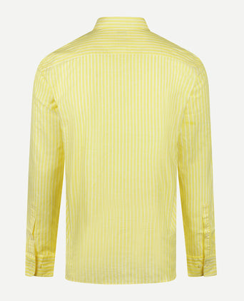Overhemd Katoen Linnen Streep | Light Yellow
