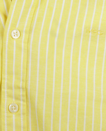 Overhemd Katoen Linnen Streep | Light Yellow