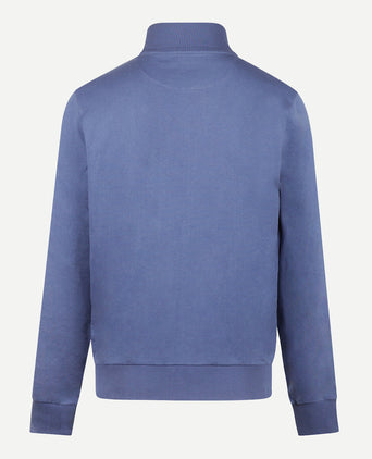 Zip Thru Sweat Cardigan | Vintage Blue