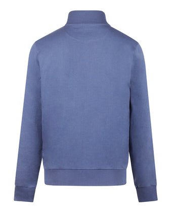 Zip Thru Sweat Cardigan | Vintage Blue
