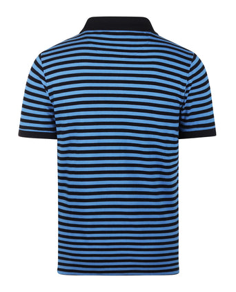 Piqué Polo Stripe | Medium Blue