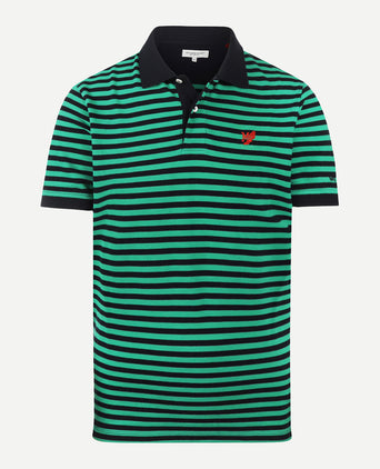 Striped Piqué Polo | Medium Green