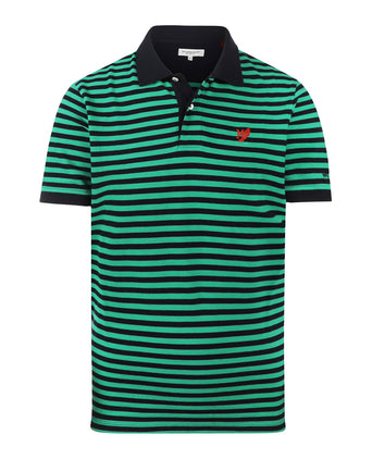 Striped Piqué Polo | Medium Green