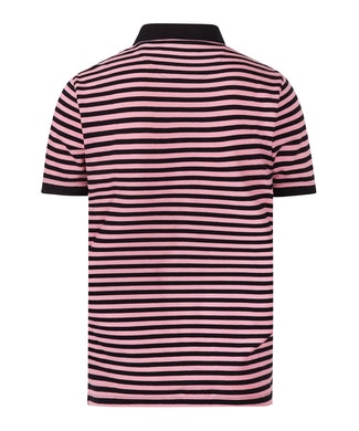 Striped Piqué Polo Shirt | Pink Striped Piqué Polo Shirt | Pink