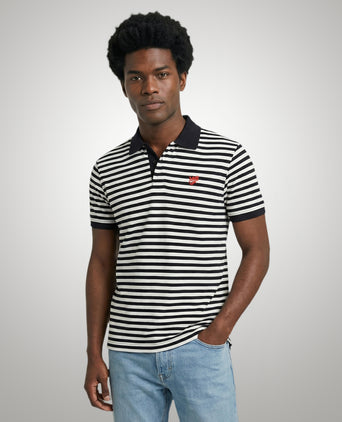 Piqué Polo Stripe | Off White