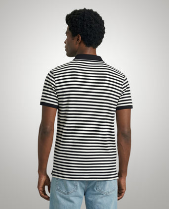 Piqué Polo Stripe | Off White