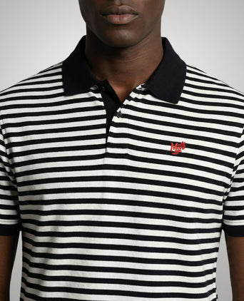 Piqué Polo Stripe | Off White