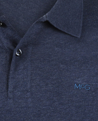 Jersey Polo Mélange | Medium Blue