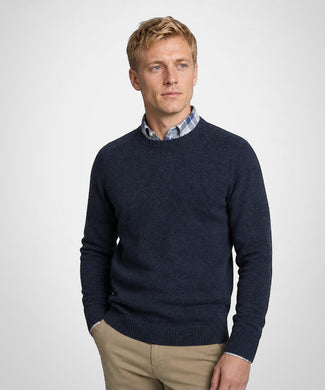 Trui Lamswol Ronde Hals | Navy Trui Lamswol Ronde Hals | Navy