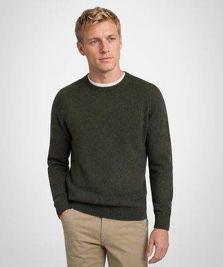 Trui Lamswol Ronde Hals | Dark Olive Trui Lamswol Ronde Hals | Dark Olive