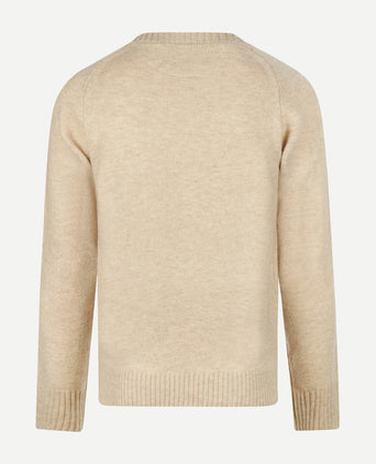 Trui Lamswol Ronde Hals | Stone