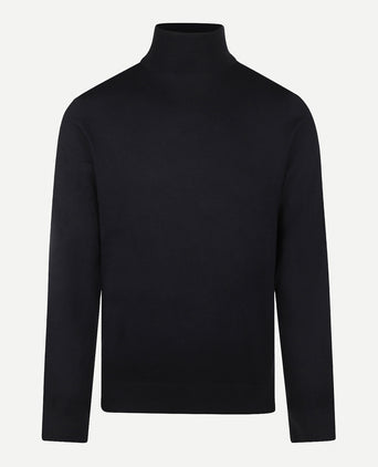 Cotton-Cashmere Turtleneck Sweater | Navy