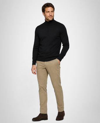 Cotton-Cashmere Turtleneck Sweater | Navy