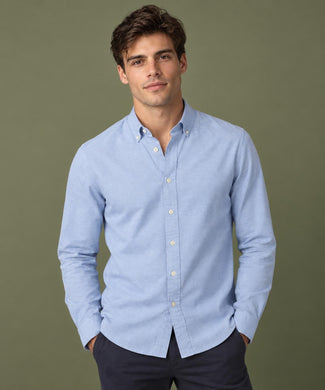 Overhemd Stretch Piqué | Light Blue Overhemd Stretch Piqué | Light Blue