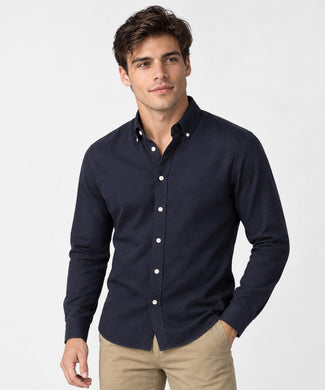 Stretch Piqué Shirt | Navy Stretch Piqué Shirt | Navy