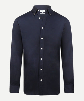 Overhemd Stretch Piqué | Navy Overhemd Stretch Piqué | Navy