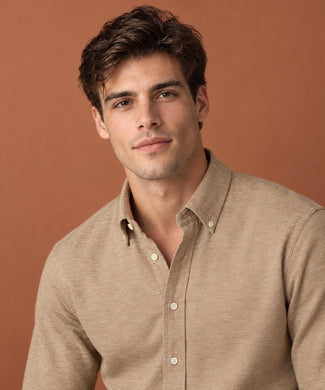 Stretch Piqué Shirt | Sand Stretch Piqué Shirt | Sand
