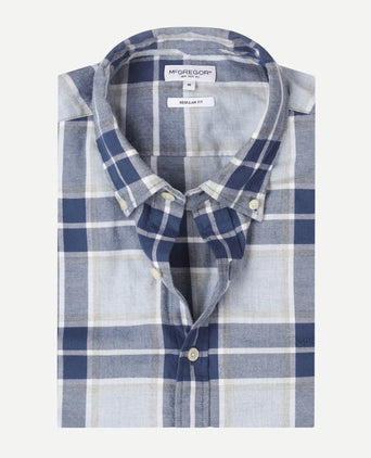 Overhemd Melange Ruit | Light Blue