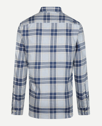 Overhemd Melange Ruit | Light Blue